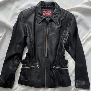 GUESS Black Leather Jacket for Women